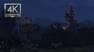 Enchanted Castle Night Ambience, Nature Sounds to Relax & Sleep, Cricket Sounds, Tinnitus Relief