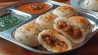Steamed & Pan-Fried Suji Stuffed Buns | Easy Breakfast Recipe | Kids Lunchbox Special Suji Aloo Buns