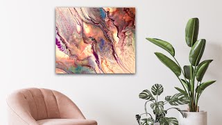 #244 A Quick #sheleeartstyle Bloom Swipe in Stunning Shifting Colors #bloomtechnique #fluidacrylics