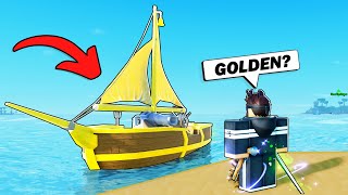 I Got a GOLDEN Boat Skin! In Sea of Pirates ROBLOX..