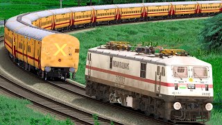 WAP7 SHUNT ICF BLUE EXPRESS TRAIN COACH | BUMPY RAILROAD | Train Simulator | Railwork | NTG GAMING