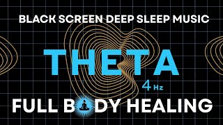 Deep Theta 4Hz | BLACK SCREEN | Binaural Beats Soundscape | Internal Focus, Meditation, Prayer