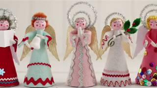 DIY Retro Felt Angels - Vintage Style Christmas Craft