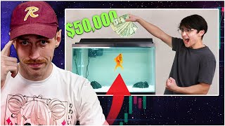 Stock Trader Reacts to New Michael Reeves Video - I Gave My Goldfish $50,000 to Trade Stocks