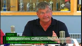 Vergennes City Council: July 23, 2013