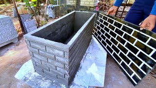 Technique cement pot making || Tree Planter Making