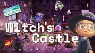 I built rodeo an enchanted witch's castle 🔮🧚 ~ acnh halloween speedbuild