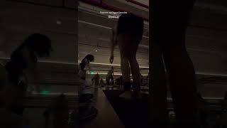 Karime Scander entrenando en el gimnasio 2024