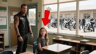 “A Biker Slipped Into His Daughter’s Classroom — 70 Hells Angels Quietly Surrounded the Building”