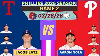 Philadelphia Phillies vs. Texas Rangers LIVE 3D Mode | Radio-Style Play-by-Play #phillies #rangers