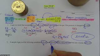 Gases WS II - Stepwise Solutions