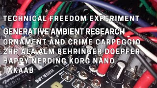 GENERATIVE AMBIENT RESEARCH - uO_C Carpeggio 2HP ALA ALM BEHRINGER DOEPFER HAPPY NERDING NANO TAKAAB