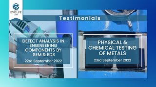 SEM EDS & Physical Chemical Testimonial of our recent programs