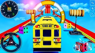 Impossible Master Bus Driving Simulator - School Bus Tracks Stunt Ramp - Android Gameplay 