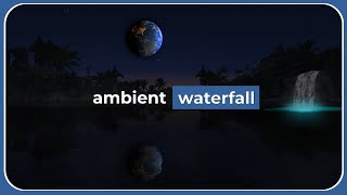 🌙 Ambient Waterfall | 8 Hour Deep Sleep Music | 🖤 Black Screen 🎧 Binaural Beats for Anxiety Relief