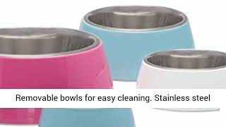 Loving Pets 7140 Retro Bowl for Dogs, Ice White, Medium