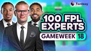 FPL GW18 EXPERT Transfer Trends & Best Captain! 🧠 100 Experts Reveal Gameweek 18 Team Plans