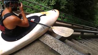 Zach Merring kayak cunard steps new river gorge wv