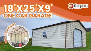 18' x 25' x 9 One Car Garage