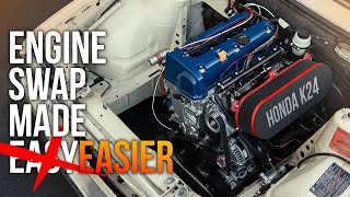 K24 Swapped E30 • CAD, TIG, and 3D Scan Fabrication