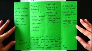 Primary/Secondary Sources Foldable Day 2