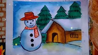 Easy Winter❄⛄ season drawing tutorial for beginners/(part-ll)