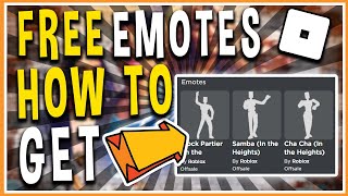 FREE EMOTES - HOW TO GET FREE ROBLOX EMOTES IN ROBLOX IN THE HEIGHTS
