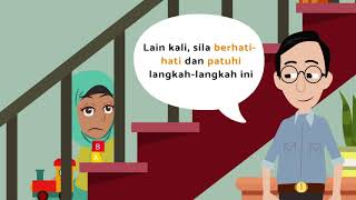 Tangga boleh menyebabkan banyak jenis kemalangan di dalam rumah