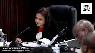 Justice Nkabinde to Batohi "You can make a judgement against your own officials".Ngcukaitobi listens