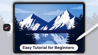 Draw this Mountain Landscape on Procreate | Easy Drawing Tutorial for Beginners