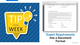Tip of the week #21 - Export Requirements Documents