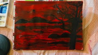 Blood landscape #trending #video #trendingvideo #art #creative #red #black ...