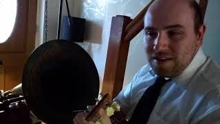 Recording directly to wax cylinder - a live demonstration (acoustic recording - Ukulele solo)