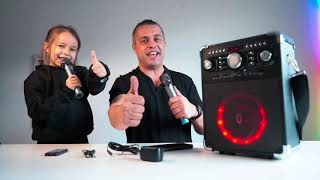 JYX Karaoke Machine with 2 Wireless Microphones for Adults and Kids, JYX S8
