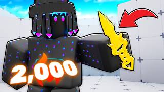 I Got a 2,000 Winstreak With KNIFE ONLY.. (Roblox Rivals)