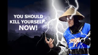 Raiden gives Liu Kang some advice
