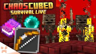 NETHER FORTRESS RAID + ENCHANTING WEAPONS In Minecraft Survival!