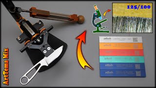 5 New CBN sharpening stones PDTools Premium Silver 💎 Knife Sharpening Under Microscope 🔎 Hapstone RS