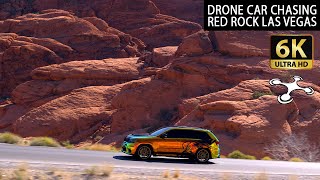 Drone Car Chasing - Red Rock Canyon Las Vegas - DJI Inspire 2 X7 6k