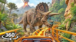 POV: What It Feels Like On A DINOSAUR Rollercoaster in 360° VR