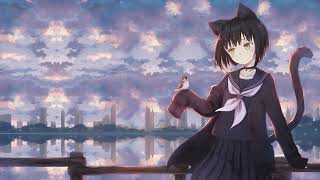 anime girl neko school girl with bird live wallpaper