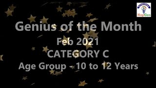 Genius of the Month | Category C | Feb 2021 | HapGen Educational Services
