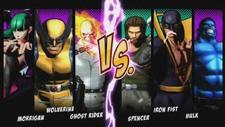 Team Wolverine Vs Team Iron Fist (Hard Difficulty) // Ultimate Marvel Vs Capcom 3