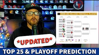 *UPDATED* COLLEGE FOOTBALL TOP 25 AND PLAYOFF PREDICTION - CONFERENCE CHAMPIONSHIP WEEK