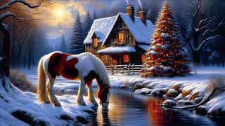 Nature, horse, christmas free stock video. Free for use & download