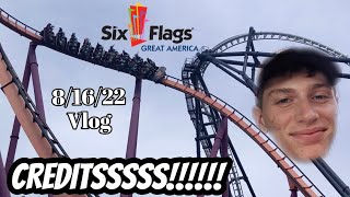 Six Flags Great America 8/16/22 Vlog | Gettin' Credits on Roller Coaster Day