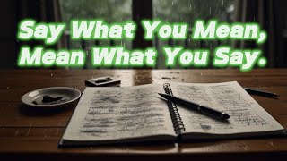 Say What You Mean, Mean What You Say - with lyrics