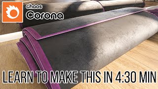 How to make a Yoga Rubber Mat in under 5 min  - 3DS Max 2024 & Chaos Corona 11 Tutorial