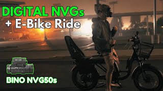 Riding an E-Bike with Digital Night Vision - NVG50 Binocoluars Budget NVGs