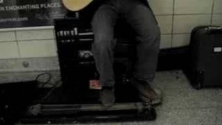 Inspiring subway performer